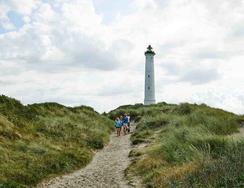 West Jutland Hvide Sande Lyngvig Lighthouse Family Summer